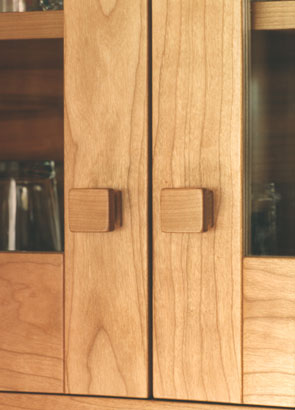 Greene and Greene kitchen glass door detail