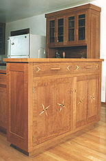 star inlay cabinet detail