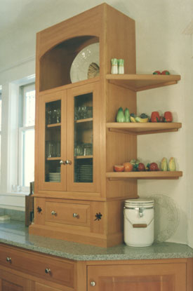 Vertical Grain Fir kitchen specialty cabinet
