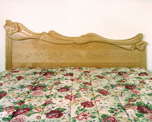 Carved cherry king size headboard