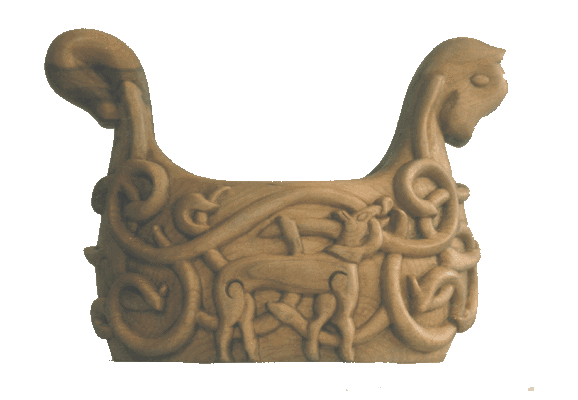 norwegian style carved mead mug