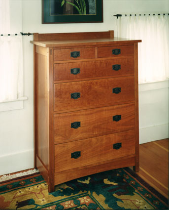 craftsman cherry chest of drawers
