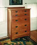 cherry craftsman chest of drawers