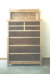 maple and walnut craftsman chest of drawers