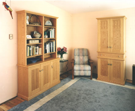 craftsman style oak cabinets