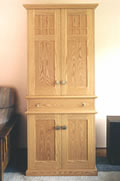 craftsman oak entertainment cabinet thumbnail
