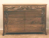 carved walnut dresser