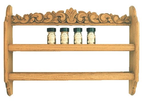 norwegian style carved spice rack